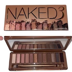 URBAN DECAY Naked3 12 Color Eyeshadow Palette with Double-Sided Brush NWT